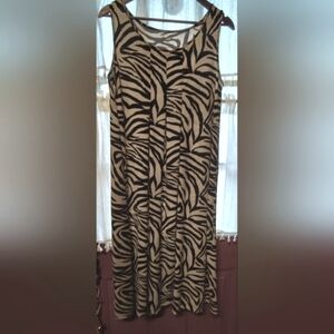 White stag animal print maxi dress